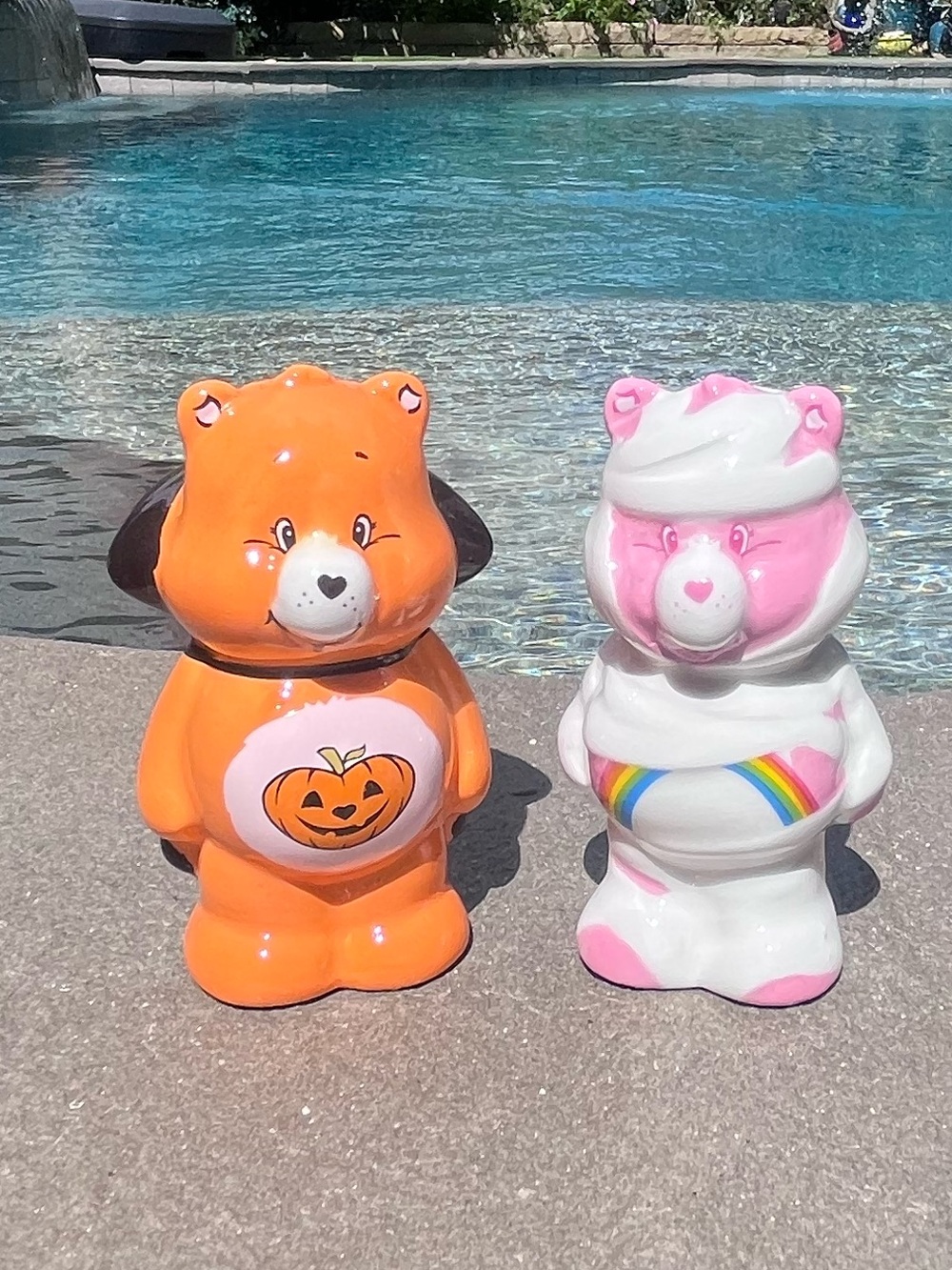 Care Bears Halloween Salt & Pepper Shaker Set Ceramic Mummy Vampire